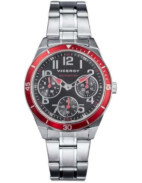 Reloj para Niño Multifunción con Correa de Acero y Bisel Rojo - Viceroy 432315-55