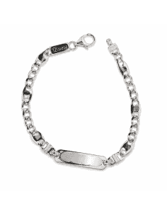 Pulsera Esclava Infantil 3x1- Oro Blanco 18K