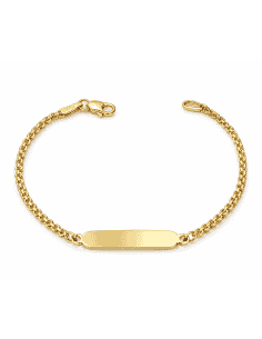 Pulsera Esclava Infantil cadena de rolo - Oro Amarillo 18K