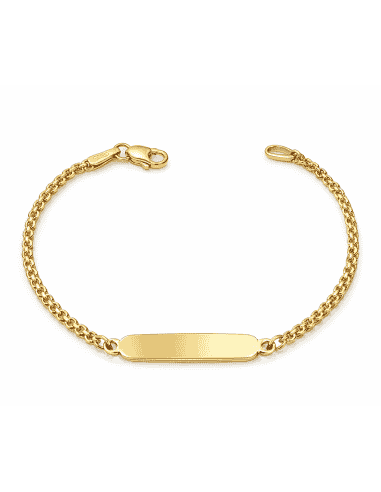 Pulsera Esclava Infantil cadena de rolo - Oro Amarillo 18K