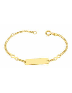 Pulsera Esclava infantil infinitos - Oro Amarillo 18K