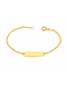Pulsera Esclava infantil cadena barbada - Oro Amarillo 18K