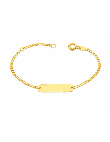 Pulsera Esclava infantil cadena barbada - Oro Amarillo 18K