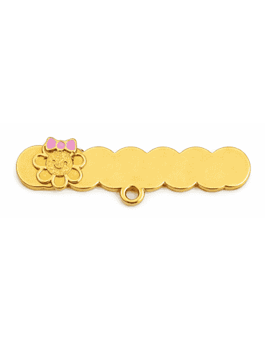 Alfiler Clásico para Bebé Motivo Sol – Oro Amarillo 18K