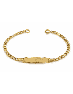 Pulsera Esclava infantil con cadena Barbada - Oro Amarillo 18K
