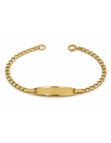 Pulsera Esclava infantil con cadena Barbada - Oro Amarillo 18K