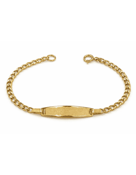 Pulsera Esclava infantil con cadena Barbada - Oro Amarillo 18K