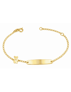 Pulsera Esclava infantil corazón calado - Oro Amarillo 18K