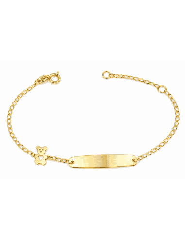 Pulsera Esclava infantil corazón calado - Oro Amarillo 18K