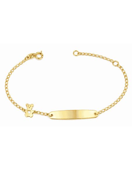 Pulsera Esclava infantil corazón calado - Oro Amarillo 18K