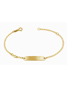 Pulsera Esclava infantil eslabón Barbado  - Oro Amarillo 18K