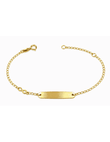 Pulsera Esclava infantil eslabón Barbado  - Oro Amarillo 18K