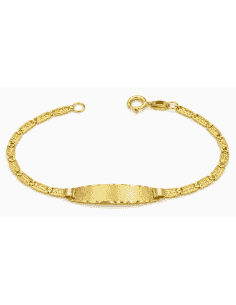 Pulsera Esclava infantil Eslabón Decorado - Oro Amarillo 18K