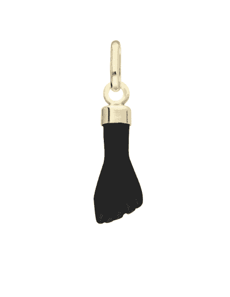 Colgante Puño negro de Oro - Oro Amarillo 18k