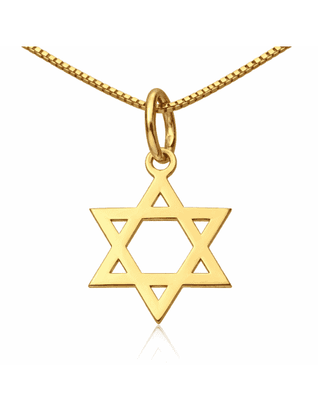 Colgante Estrella de David  - Oro Amarillo 18K
