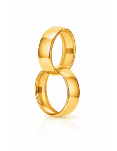 Colgante Alianzas Lisas Entrelazadas  - Oro Amarillo 18K