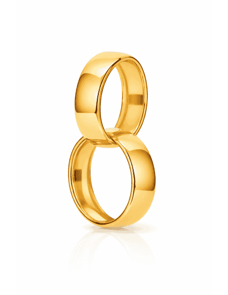 Colgante Alianzas Lisas Entrelazadas  - Oro Amarillo 18K