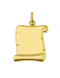 Colgante Pergamino Mate y Brillo - Oro Amarillo 18K