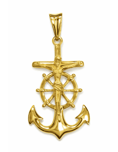 Colgante Cruz del Mar de Oro - Oro Amarillo 18K