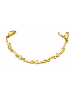 Pulsera para  Mujer con diamantes engastados en chatón - Oro amarillo 18K