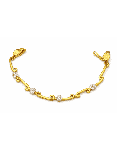 Pulsera para  Mujer con diamantes engastados en chatón - Oro amarillo 18K