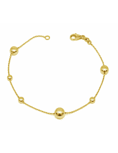 Pulsera para Mujer con 6 Pepitas - Oro amarillo 18K
