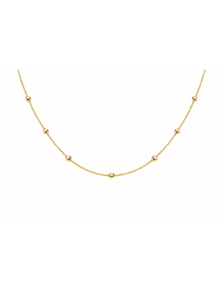 Cadena Veneciana de Bolitas - Oro Amarillo 18k