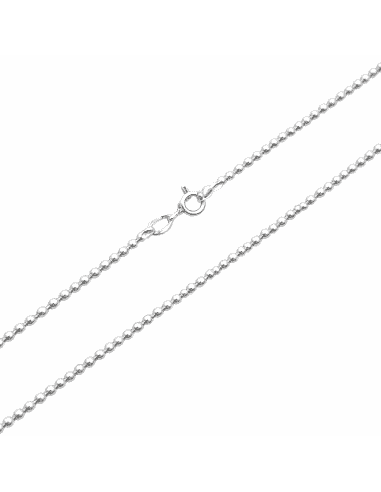 Cadena de Bolitas - Oro Blanco de 18k