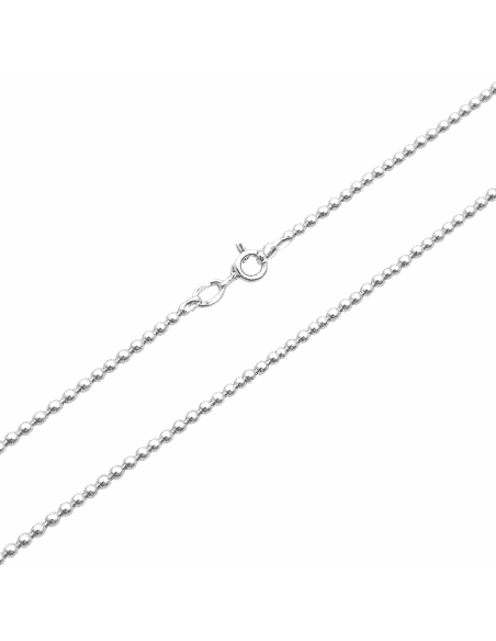 Cadena de Bolitas - Oro Blanco de 18k