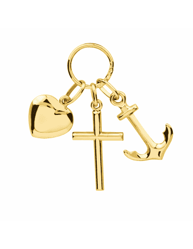 Colgante "Tres  Virtudes"  - Oro Amarillo 18k