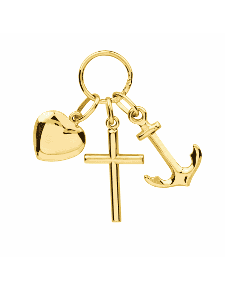 Colgante "Tres  Virtudes"  - Oro Amarillo 18k