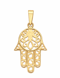 Colgante Mano de Fátima calada - Oro Amarillo 18K