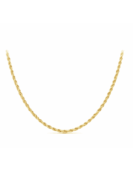 Cadena trenzada o Cordón Salomónico Unisex  - Oro Amarillo 18K