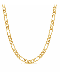 Cadena Caballero eslabón 3x1 o Figueroa - Oro Amarillo 18k