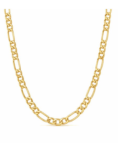 Cadena Caballero eslabón 3x1 o Figueroa - Oro Amarillo 18k