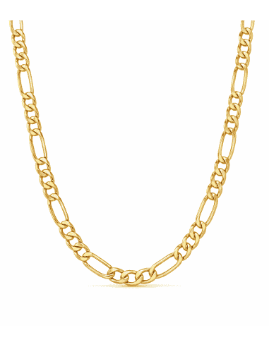 Cadena Caballero eslabón 3x1 o Figueroa - Oro Amarillo 18k