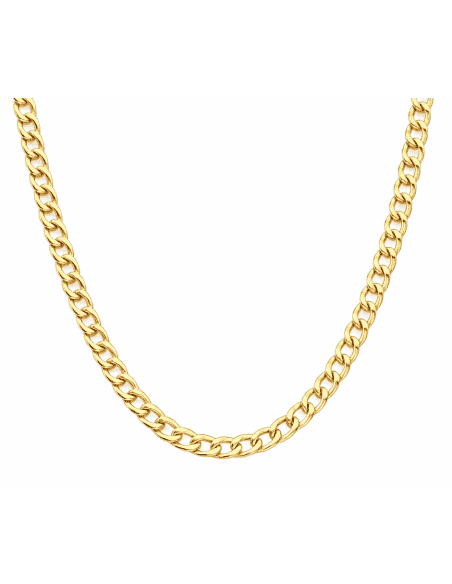 Cadena Caballero Barbada o Cubana - Oro Amarillo 18k