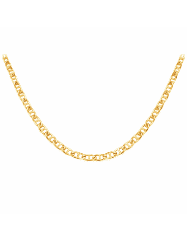 Cadena para Caballero Eslabón Plano Ancla - Oro amarillo 18K