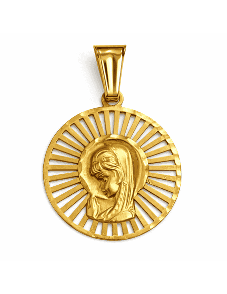 Medalla  Virgen Niña - Oro Amarillo 18k