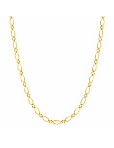 Cadena Caballero Programada 1+1 forzada - Oro Amarillo 18k