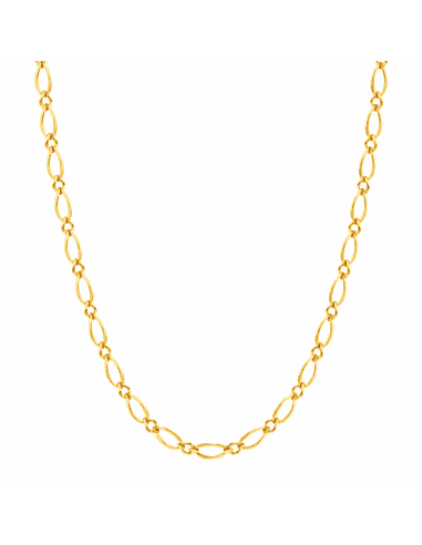 Cadena Caballero Programada 1+1 forzada - Oro Amarillo 18k