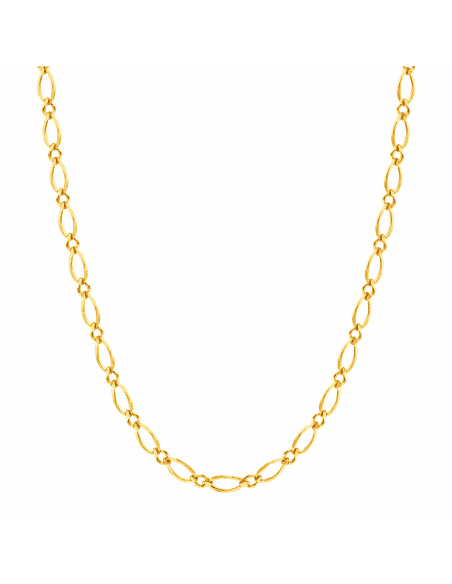 Cadena Caballero Programada 1+1 forzada - Oro Amarillo 18k