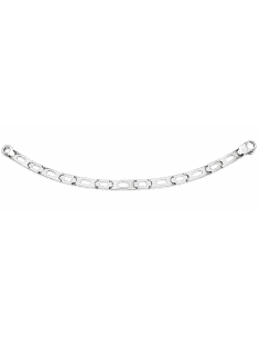 Pulsera de hombre con eslabones rectangulares calados - Plata de ley