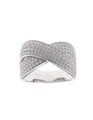 Anillo para Mujer de Plata Rodio con Forma de...