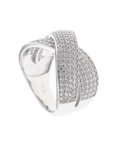 Anillo para Mujer de Plata Rodio con Forma de Pera y Circonitas Blancas  - Salvatore 112S0318/18