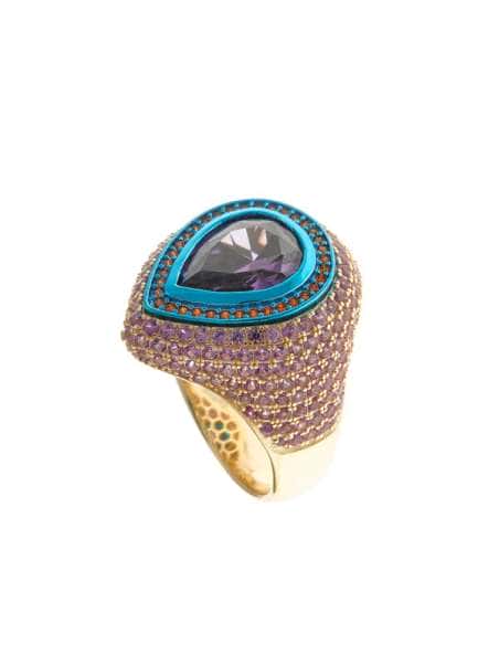 Anillo para Mujer de plata con Cristal Precioso y Circonitas - Salvatore 211S0184/14