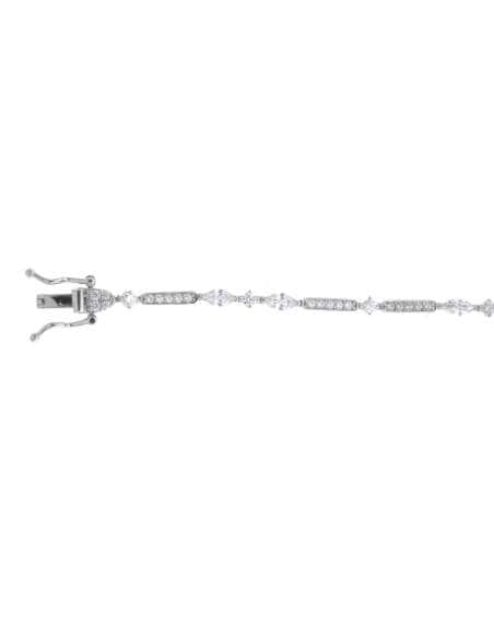 Pulsera para Mujer de plata con circonitas -Salvatore 136P0228