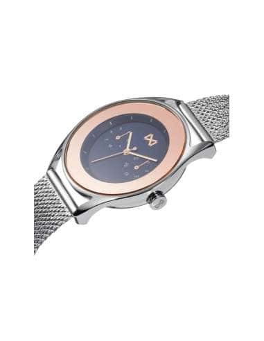 Reloj para Mujer de Acero con Correa de Malla y Esfera Bicolor Azul y Rosa - Mark Maddox MM7129-36