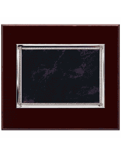 Placa Homenaje Aluminio Esmaltado Azul Con Borde Brillo-  P-2094 ( Grabado Incluido)