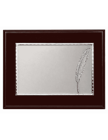 Placa Homenaje Plata Bilaminada Pluma - P2027-1 (Grabado incluido)